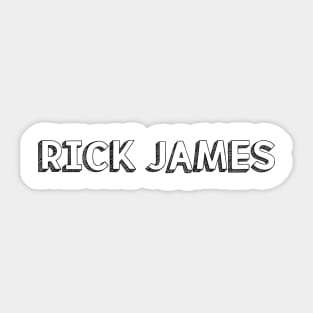 Rick James <//> Typography Design Sticker